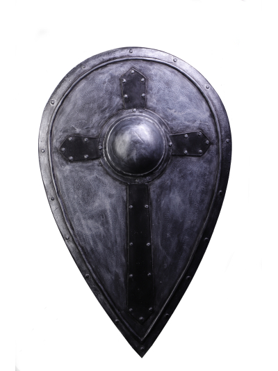 LARP-Tropfenschild Metallptik 'Templer' LARP-Tropfenschild Metallptik 'Templer'